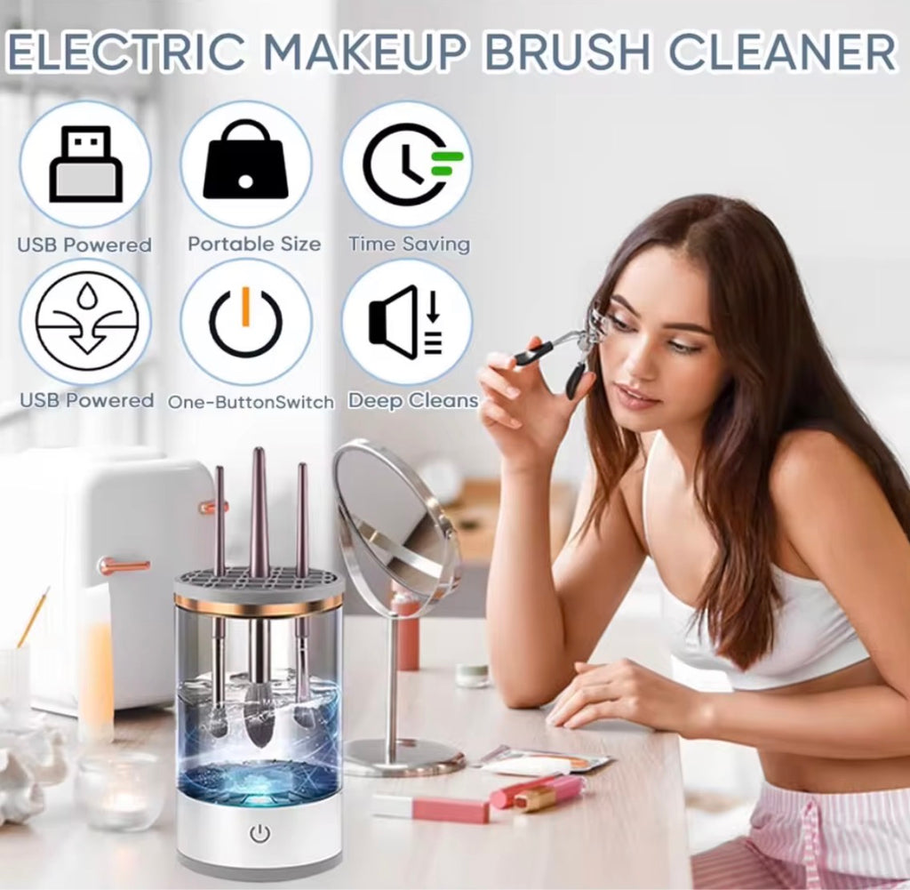 Makeup Brush Cleaner In White