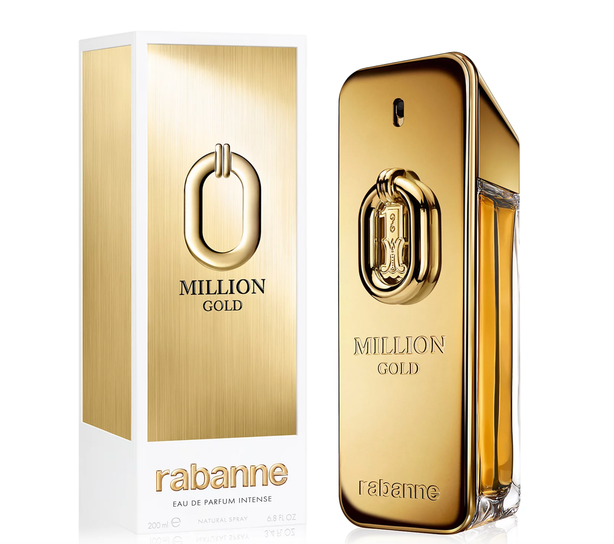 Rabanne 1 Million Gold Eau De Parfum Intense For Men 3.4oz